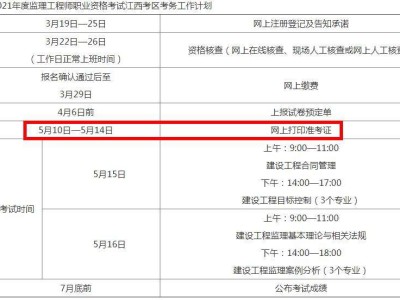 云南監理工程師準考證打印時間廣東監理工程師準考證什么時候打印