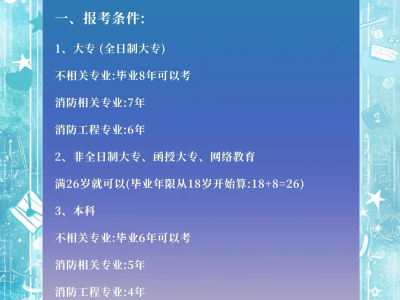 一級消防工程師報名規定一級消防工程師報名需要什么條件