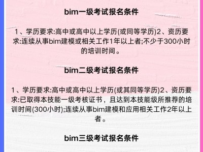 2020年bim工程師考試時間及條件2017年BIM工程師考試
