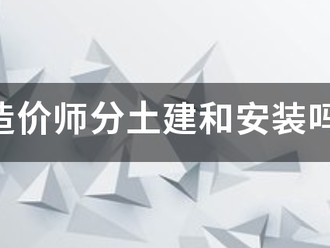 造價師分土建和安裝嗎
