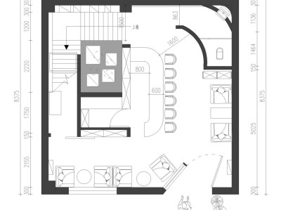 咖啡廳平面圖咖啡廳平面圖區域劃分