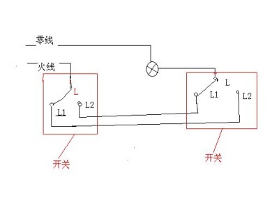 雙控開關電路圖一燈雙控開關電路圖
