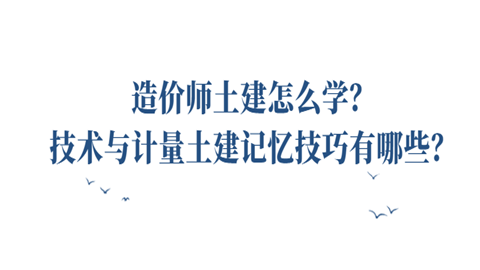 造價師土建怎么學?技術(shù)與計量土建記憶技巧有哪些? 第1張 造價師土建怎么學?技術(shù)與計量土建記憶技巧有哪些? 第1張