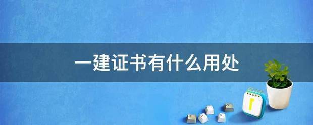 一建證書有什么用處 第1張 一建證書有什么用處 第1張