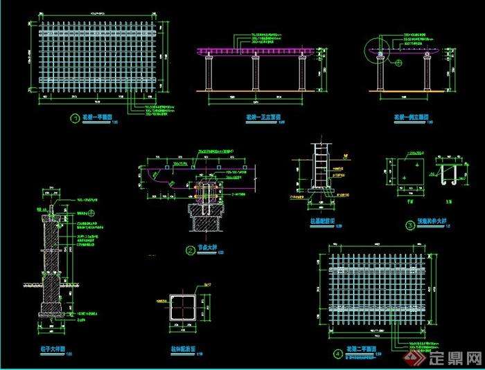 花架施工圖,花架施工圖片 第2張 花架施工圖,花架施工圖片 第2張