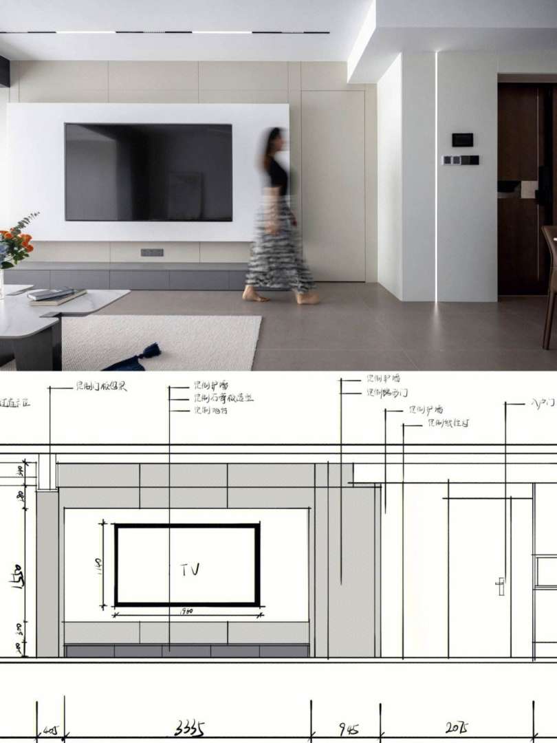 電視墻設計圖紙,電視墻設計圖紙圖片  第2張