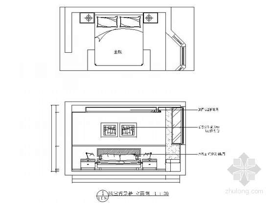 臥室立面圖,臥室立面圖手繪圖片 第1張 臥室立面圖,臥室立面圖手繪圖片 第1張