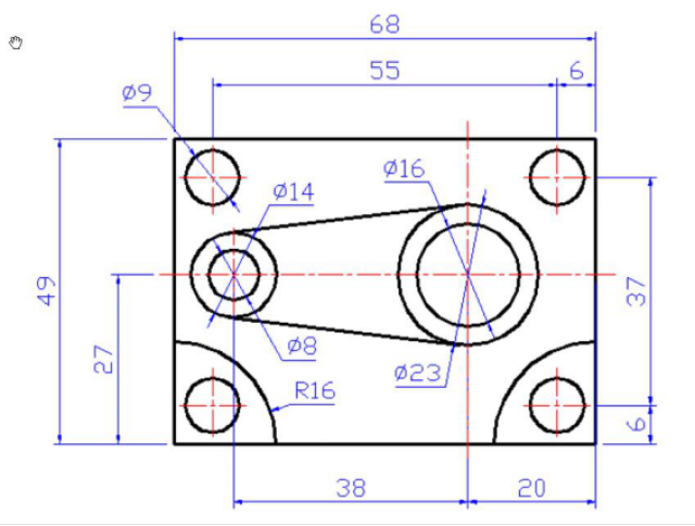 cad練圖300例,cad練習圖 第1張 cad練圖300例,cad練習圖 第1張