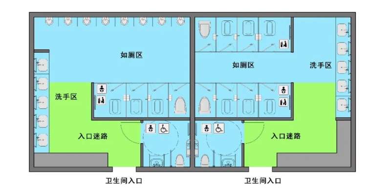 公共廁所平面圖,衛(wèi)生間地面改造最簡單材料  第2張