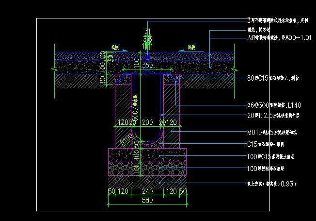 線性排水溝施工圖線性排水溝施工做法  第2張