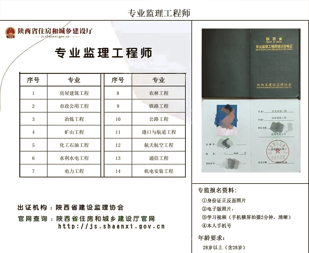 陜西專業(yè)監(jiān)理工程師陜西專業(yè)監(jiān)理工程師查詢  第1張