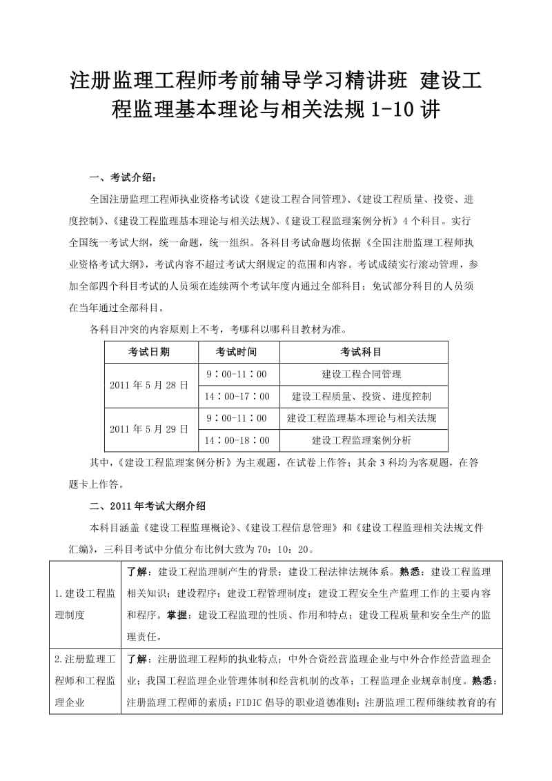 關于監理工程師考試科目介紹的信息  第1張