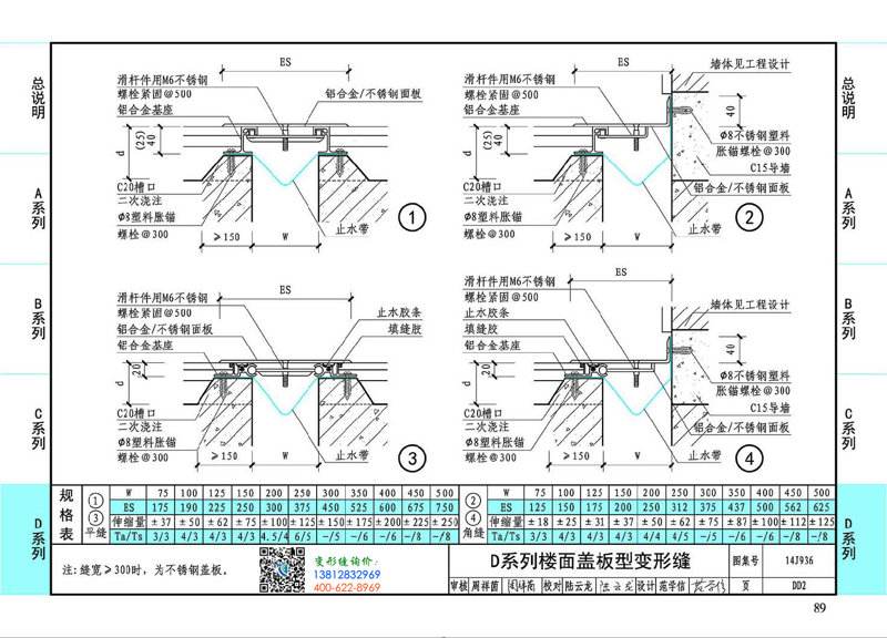 外墻變形縫做法圖集 14j936AW1,外墻變形縫做法圖集 第2張 外墻變形縫做法圖集 14j936AW1,外墻變形縫做法圖集 第2張