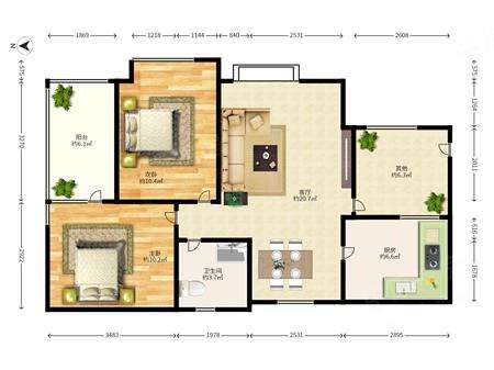 雙南兩房戶型圖,兩房戶型圖 第1張 雙南兩房戶型圖,兩房戶型圖 第1張