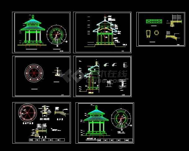 亭子施工圖亭子施工圖紙高清圖片  第1張